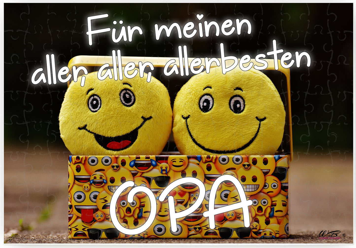Puzzle-Botschaft eckig, Für meinen aller-besten Opa, 120 Teile 27x18cm inkl. Geschenk-Beutel, WB wohn trends®