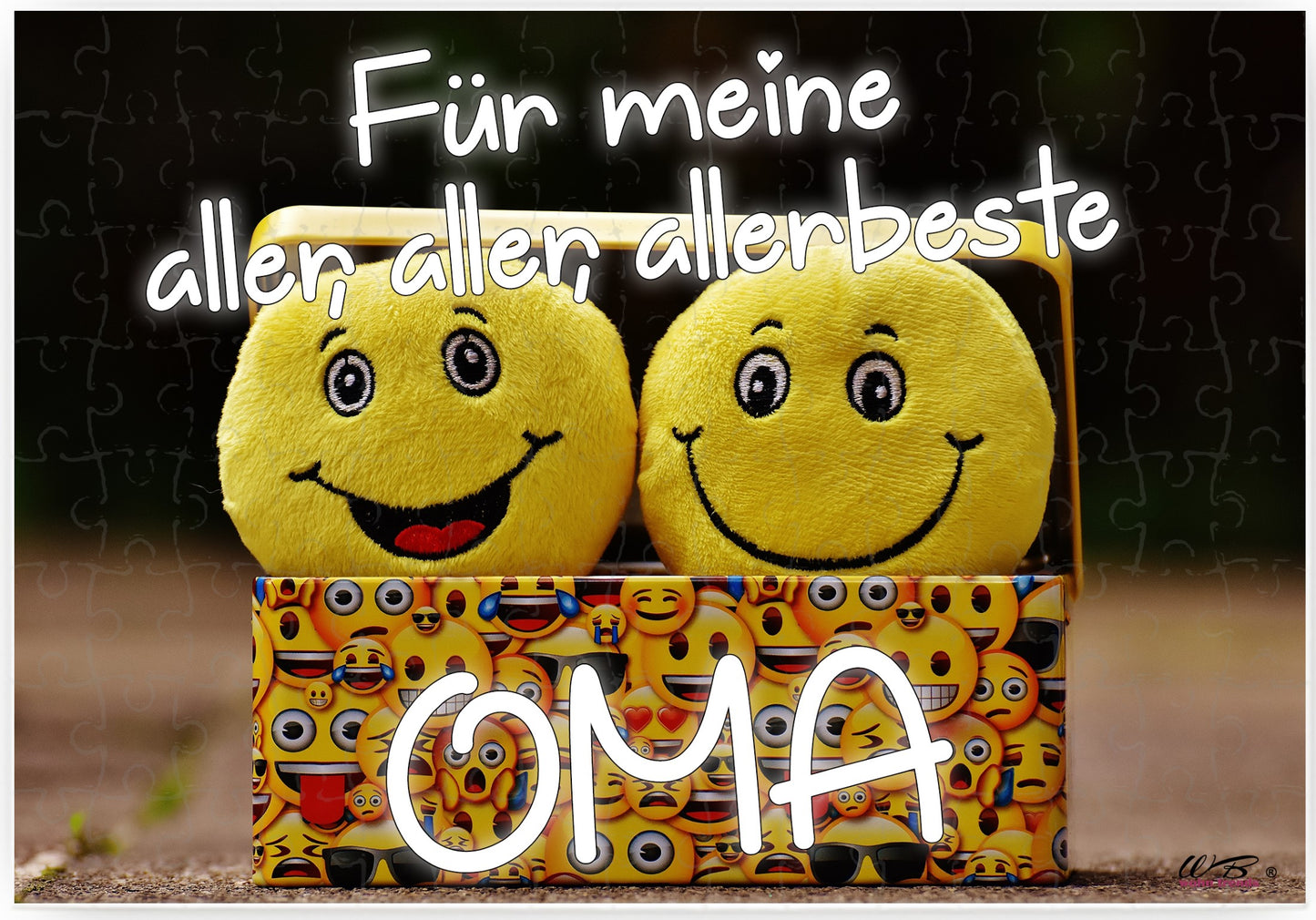 Puzzle-Botschaft eckig, Für meine aller-beste Oma, 120 Teile 27x18cm inkl. Geschenk-Beutel, WB wohn trends®