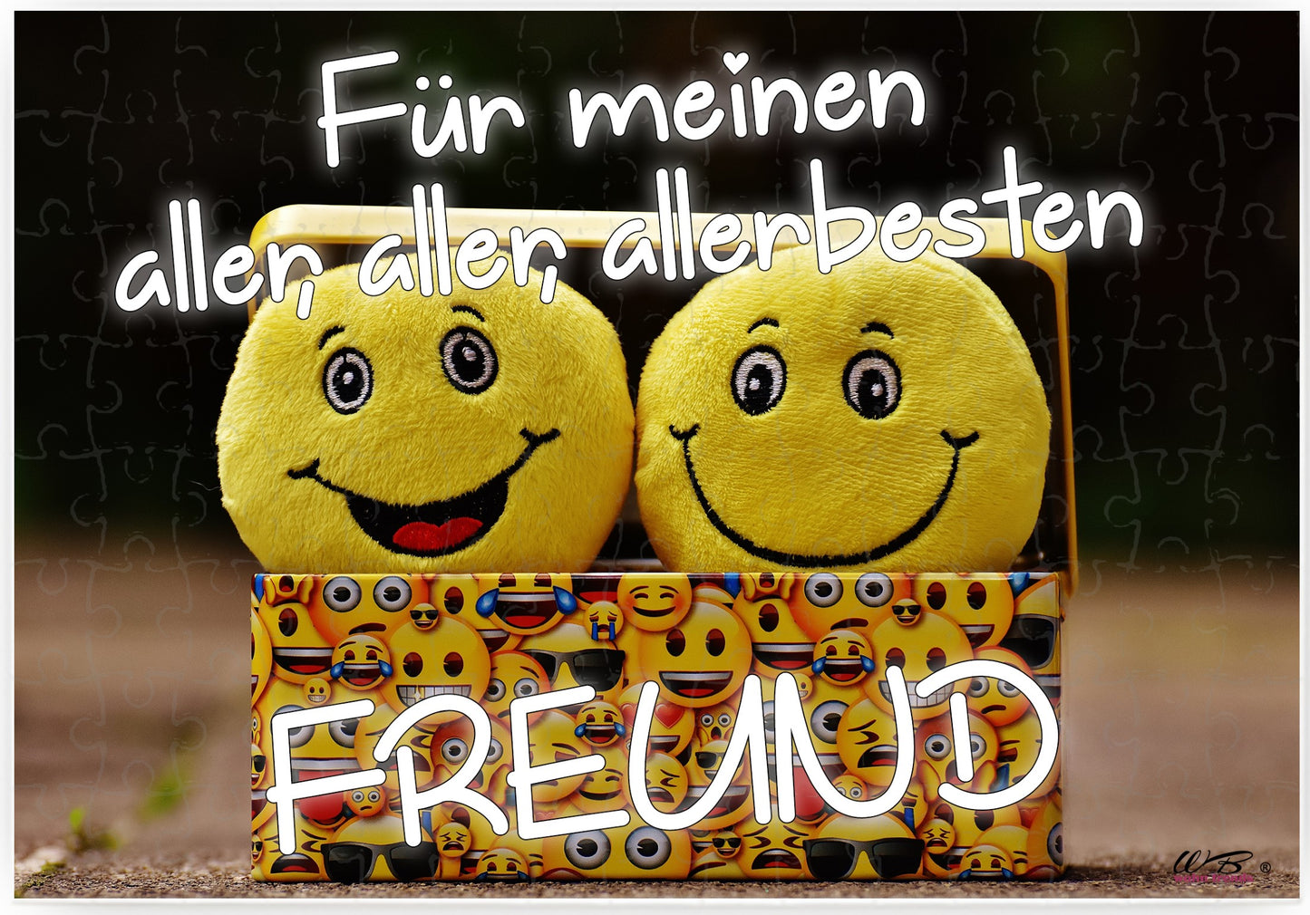 Puzzle-Botschaft eckig, Für meinen aller-besten Freund, 120 Teile 27x18cm inkl. Geschenk-Beutel, WB wohn trends®