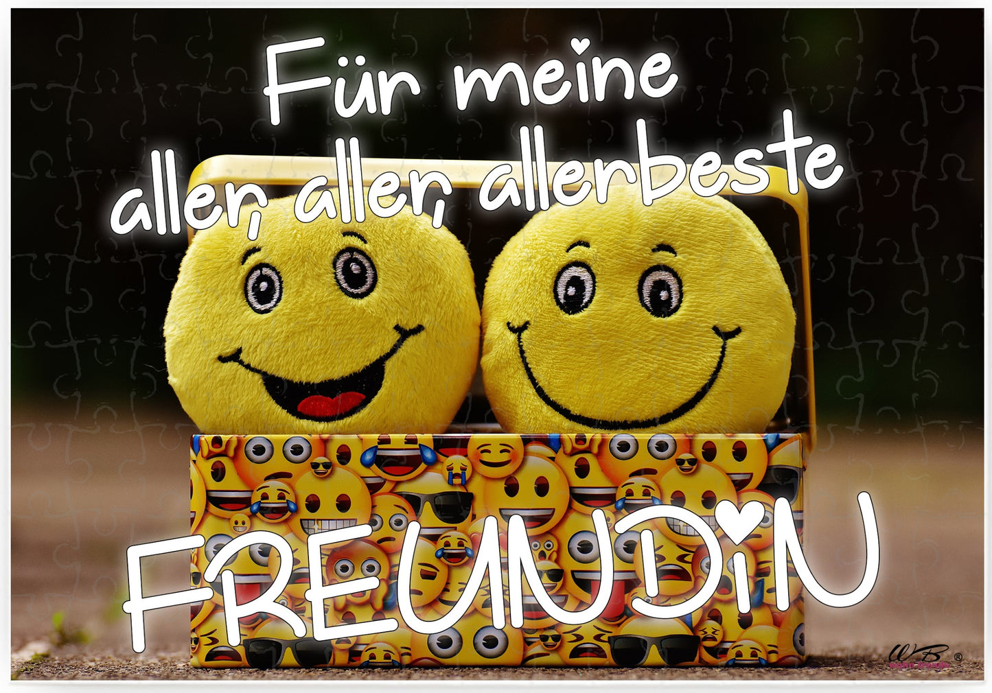 Puzzle-Botschaft eckig, Für meine aller-beste Freundin, 120 Teile 27x18cm inkl. Geschenk-Beutel, WB wohn trends®