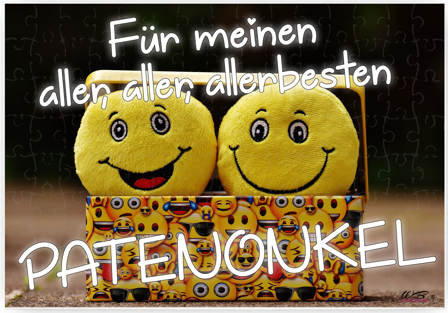 Puzzle-Botschaft eckig, Für meinen aller-besten Patenonkel, 120 Teile 27x18cm inkl. Geschenk-Beutel, WB wohn trends®