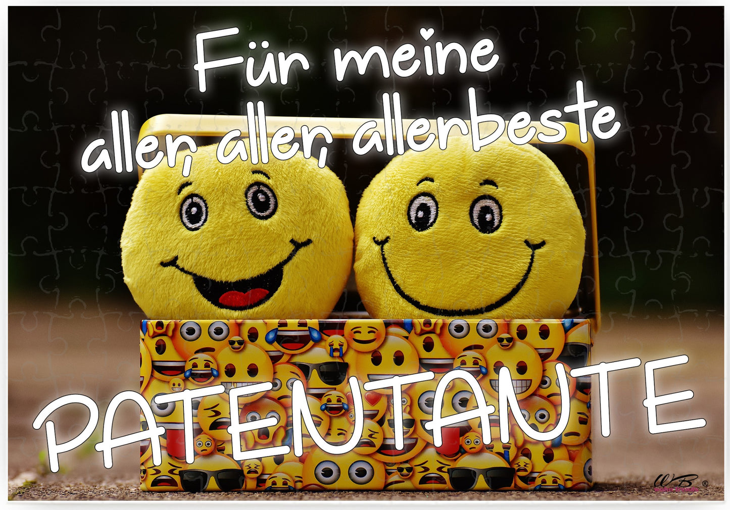 Puzzle-Botschaft eckig, Für meine aller-beste Patentante, 120 Teile 27x18cm inkl. Geschenk-Beutel, WB wohn trends®
