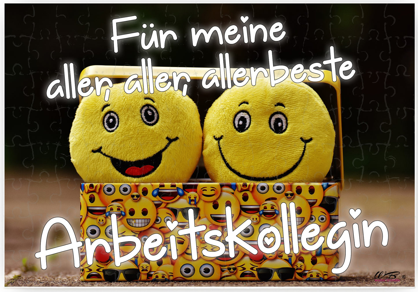 Puzzle-Botschaft eckig, Für meine aller-beste Arbeitskollegin, 120 Teile 27x18cm inkl. Geschenk-Beutel, WB wohn trends®