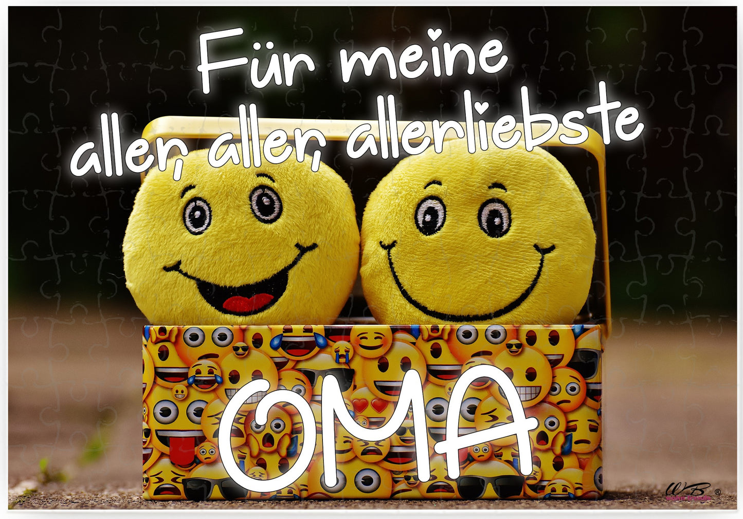 Puzzle-Botschaft eckig, Für meine aller-liebste Oma, 120 Teile 27x18cm inkl. Geschenk-Beutel, WB wohn trends®