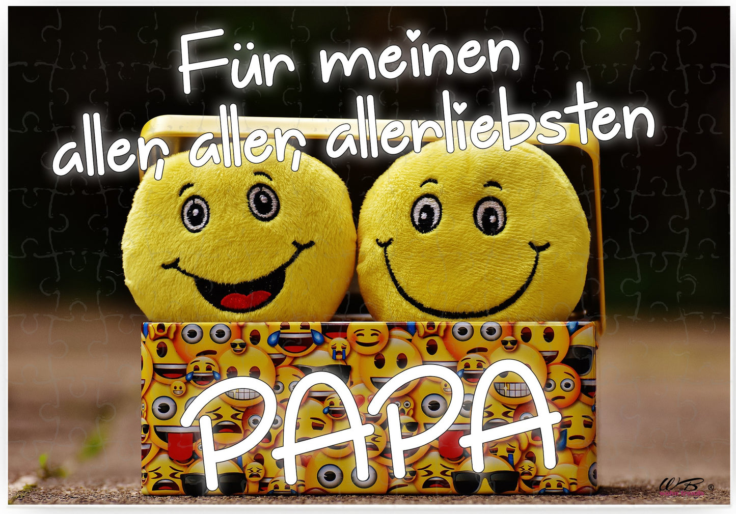Puzzle-Botschaft eckig, Für meinen aller-liebsten Papa, 120 Teile 27x18cm inkl. Geschenk-Beutel, WB wohn trends®