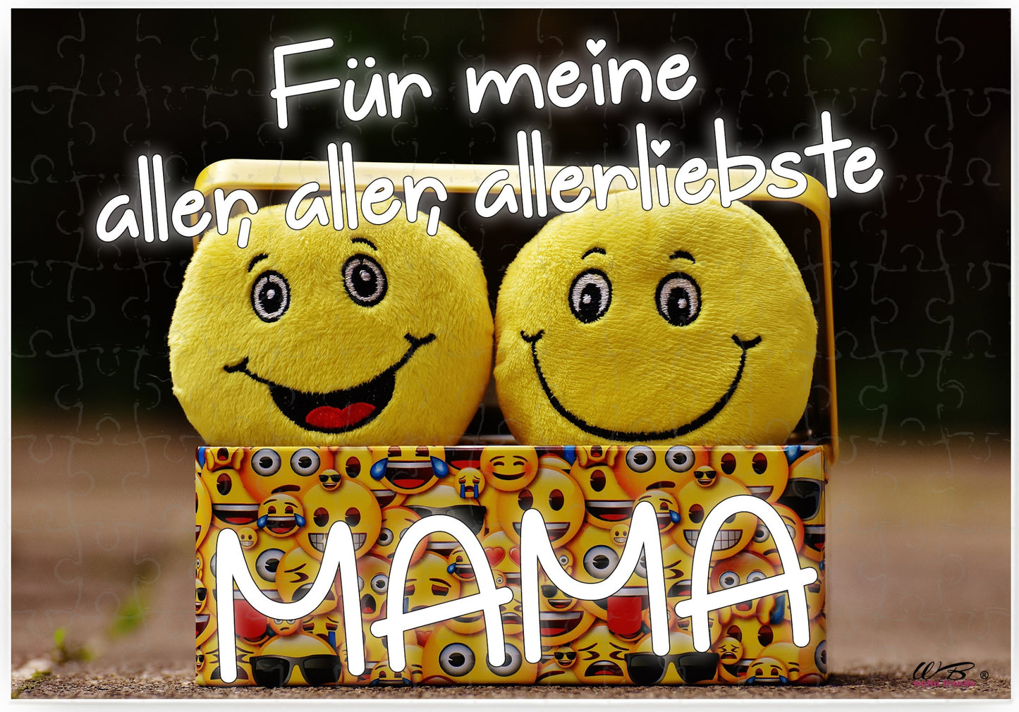 Puzzle-Botschaft eckig, Für meine aller-liebste Mama, 120 Teile 27x18cm inkl. Geschenk-Beutel, WB wohn trends®