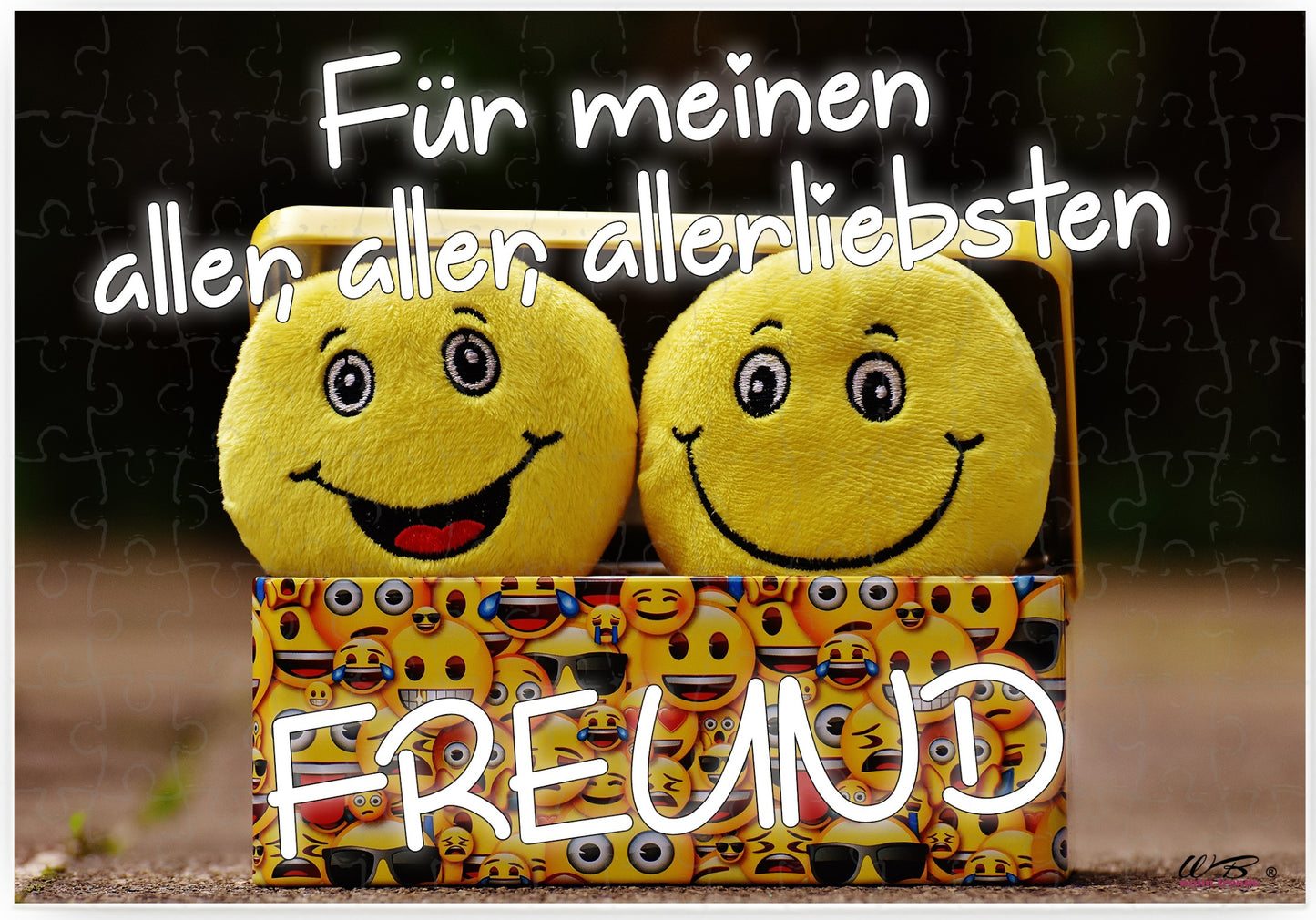 Puzzle-Botschaft eckig, Für meinen aller-liebsten Freund, 120 Teile 27x18cm inkl. Geschenk-Beutel, WB wohn trends®