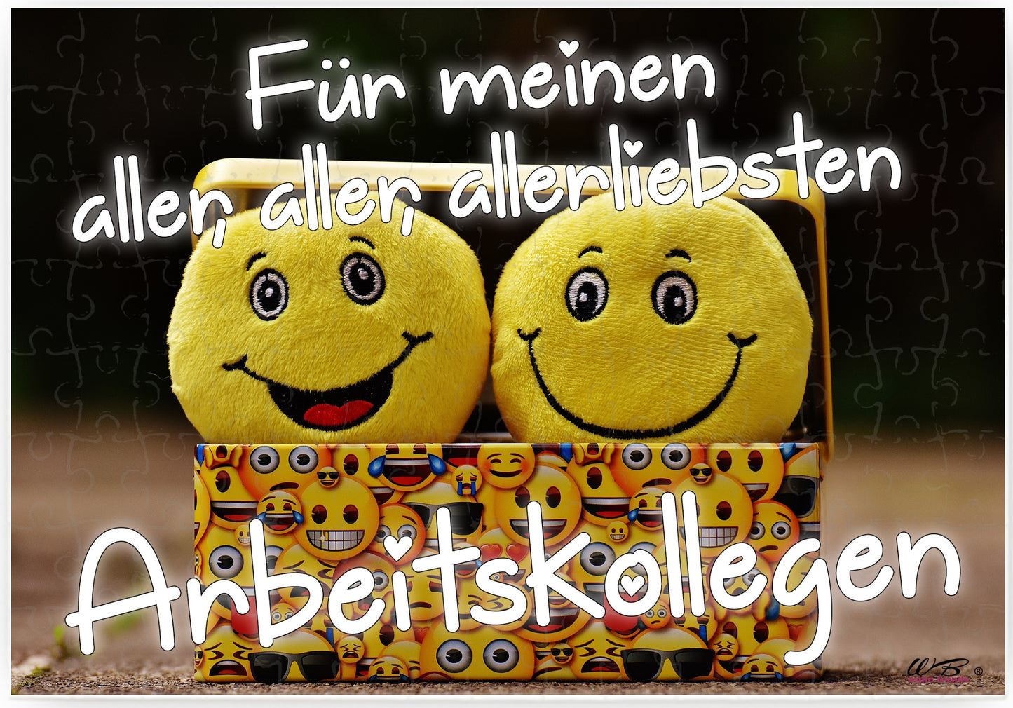 Puzzle-Botschaft eckig, Für meinen aller-liebsten Arbeitskollegen, 120 Teile 27x18cm inkl. Geschenk-Beutel, WB wohn trends®