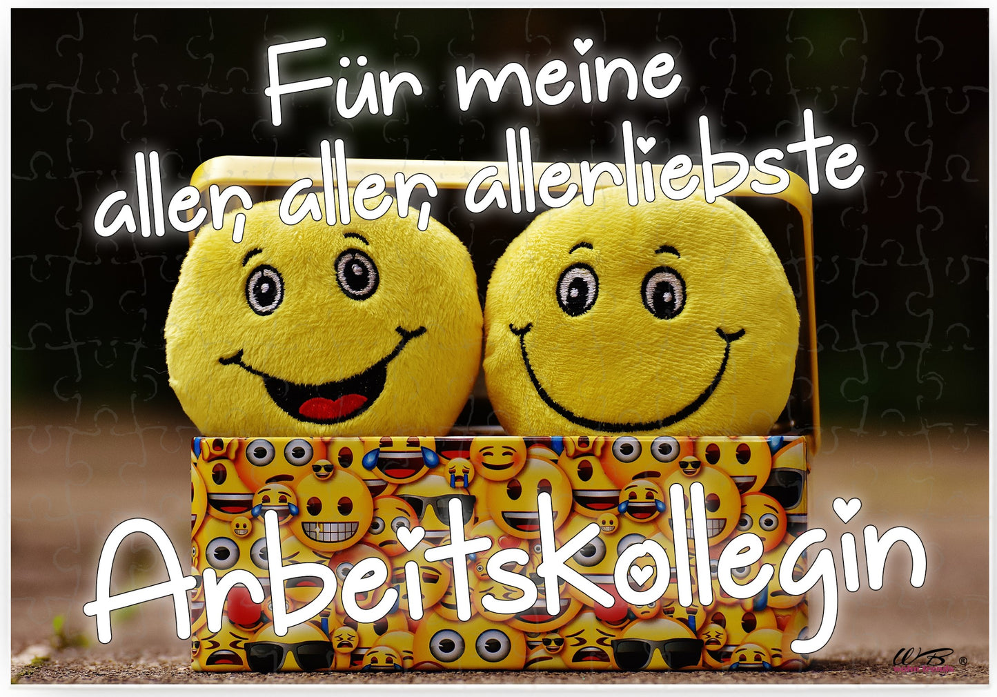 Puzzle-Botschaft eckig, Für meine aller-liebste Arbeitskollegin, 120 Teile 27x18cm inkl. Geschenk-Beutel, WB wohn trends®