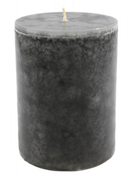 Rustik-Kerze mit Duft, Minze Basilikum, dunkel-grau, 12x8,7cm 630g