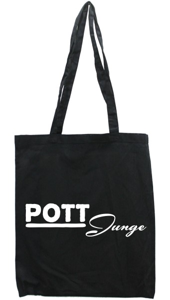 Tasche Pott-Junge, Druckfarbe auswählbar, Einkaufs-Beutel schwarz