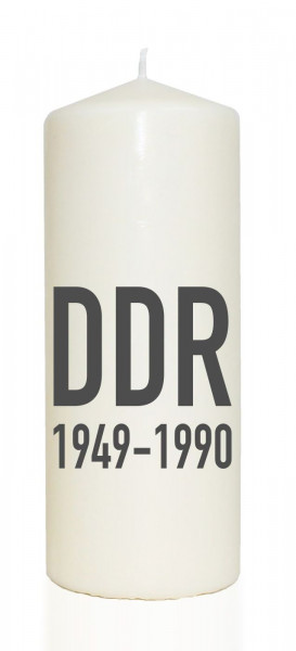 Spruchkerze, DDR 1949 - 1990, grau, 20cm, 765g d8cm, Kerze mit Spruch, Brenndauer ca 70 Std