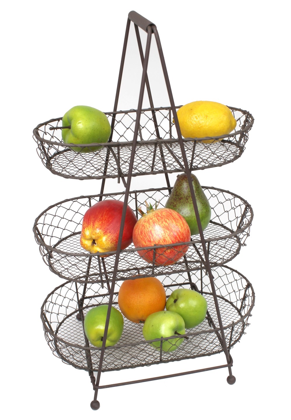 dekorative Alternative zu Gemüsehorde Varia Living Große Etagere als Aufbewahrungskorb für Obst und Gemüse in der Küche aus Metall in schwarz 3 stufiges Küchenregal Aufbewahrung Küche