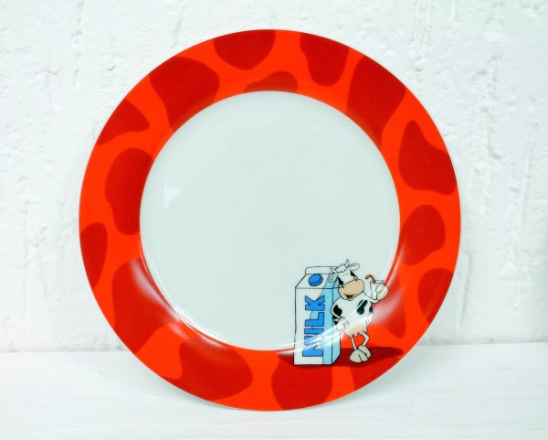 TELLER ROT - Teller oder Tasse mit Kuh Motiv in rot oder blau - FLIRT Ritzenhoff & Breker